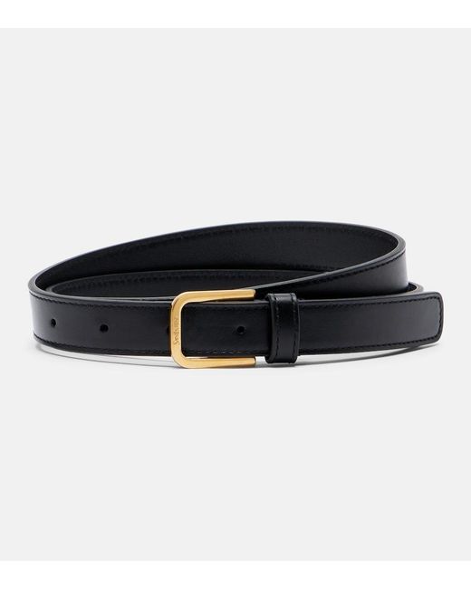 Saint Laurent Black Leather Belt