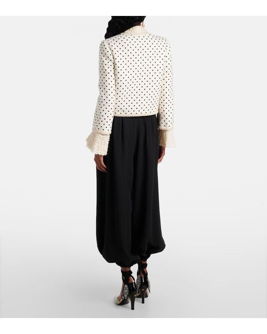 Valentino White Polka-Dot Jacket