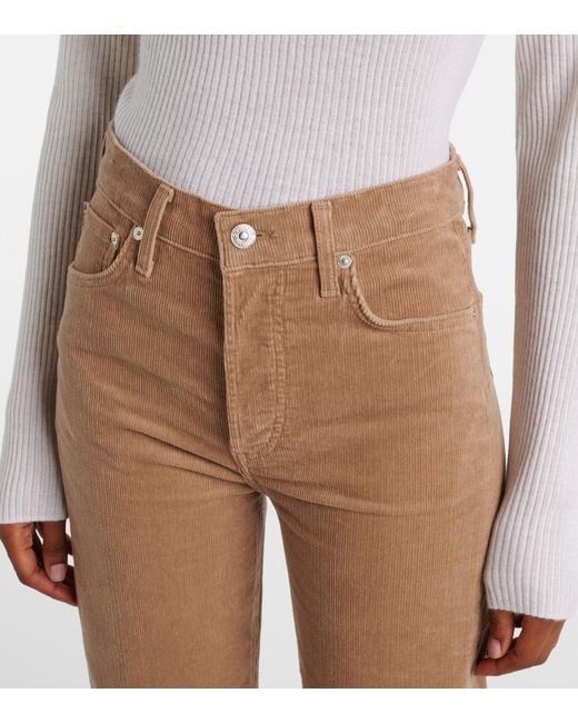 Citizens of Humanity Natural Blaine Cotton Corduroy Straight Pants