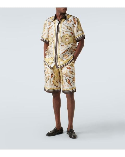 Dolce & Gabbana Natural Silk Shorts for men