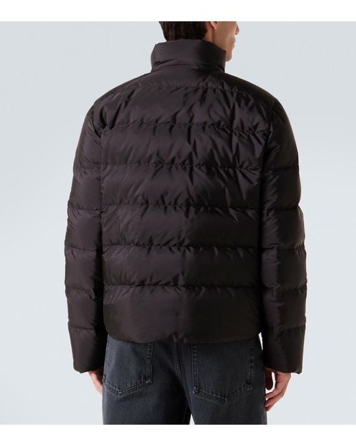 Prada Black Logo Quilted Down Jacket for men