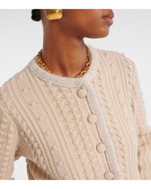 Altuzarra Natural Stef Wool-Blend Cardigan
