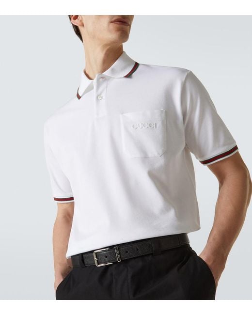Gucci White Polo Shirt for men