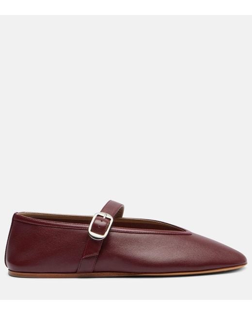 Le Monde Beryl Red Stella Leather Ballet Flats