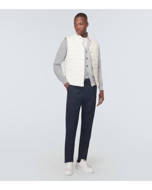 Cardigan de cachemir y lana Brunello Cucinelli de hombre de color Gray