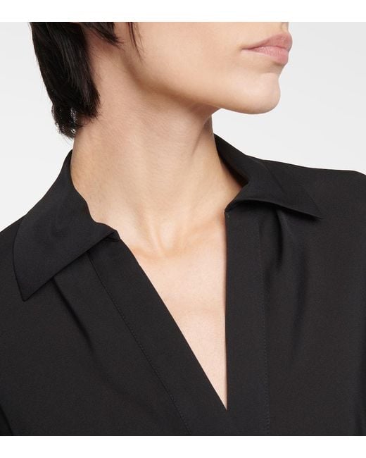 Vince Black Bluse Aus Seiden-Georgette