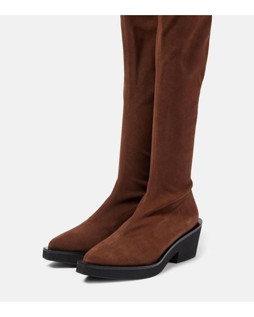 Robert Clergerie Brown Tenny Suede Over-The-Knee Boots