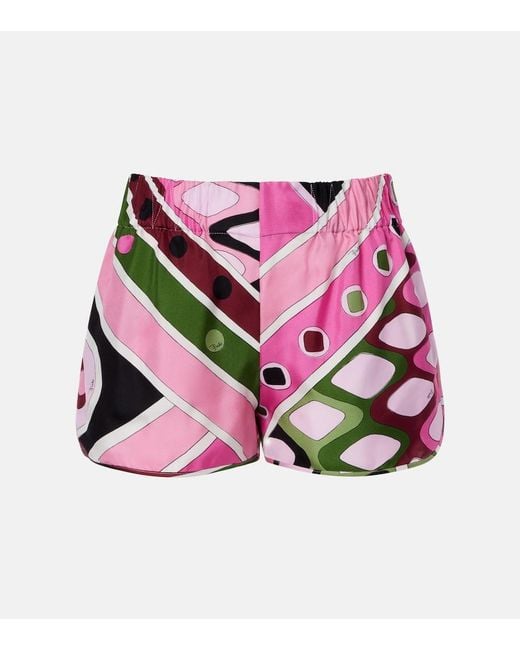 Emilio Pucci Pink Vivara Silk Shorts