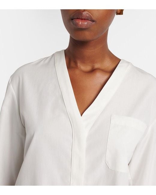 Max Mara White Chicca Cotton Poplin Shirt