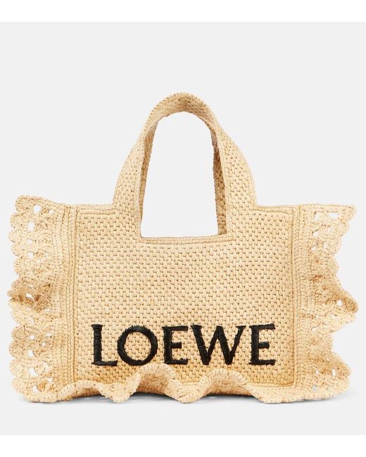Loewe Natural Paula's Ibiza Tote Font Small