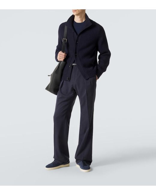 Tom Ford Blue Warwick Suede Sneakers for men