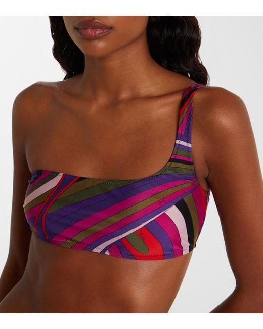 Emilio Pucci Purple Iride Bikini Top