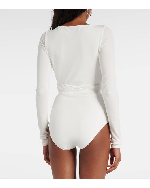 TOVE White Jennifer Cutout Crepe Jersey Bodysuit