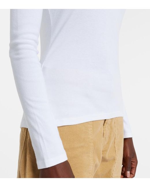 Nili Lotan White Emilie Cotton Jersey T-Shirt
