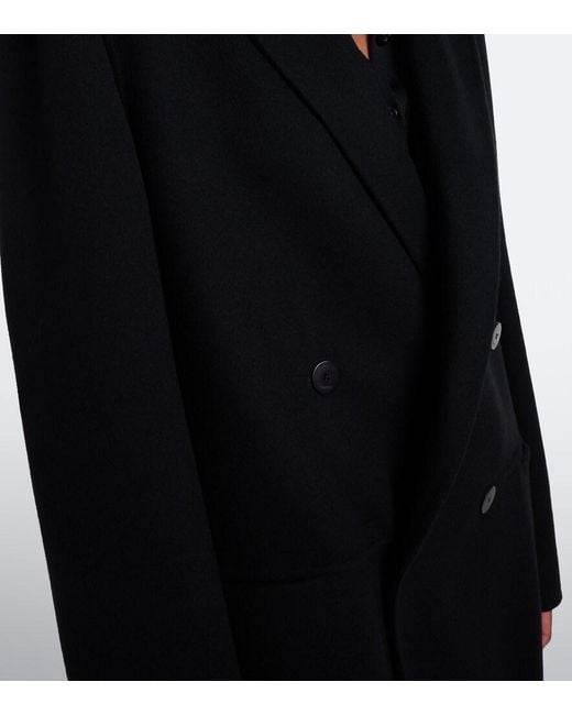 Gucci Black Double-Breasted Wool Coat