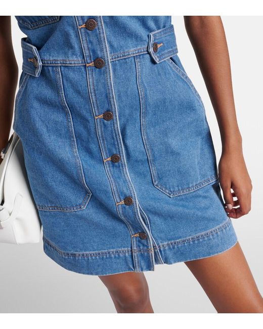 Veronica Beard Blue Jax Denim Shirtdress
