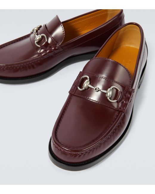 Mocassins Horsebit en cuir Gucci pour homme en coloris Brown