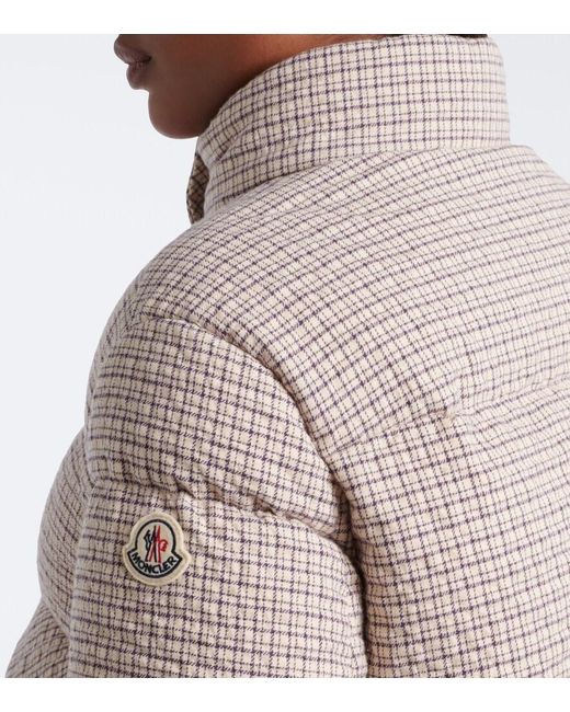 Moncler Natural Cloante Checked Down Jacket