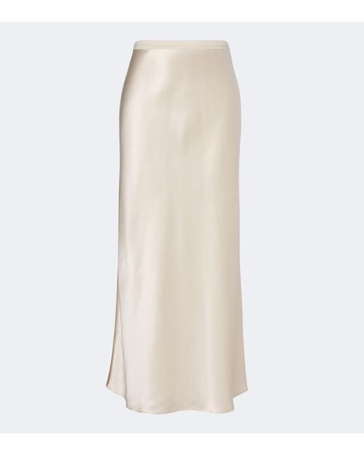 Joseph Natural Isaak Silk Satin Maxi Skirt