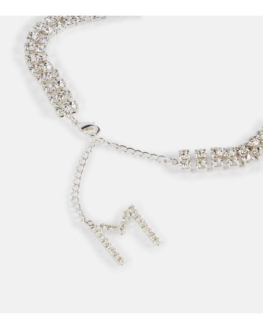 Magda Butrym Black Floral-Applique Crystal-Embellished Choker