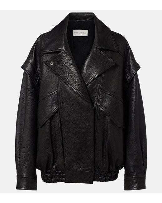 Nour Hammour Black Micah Leather Jacket