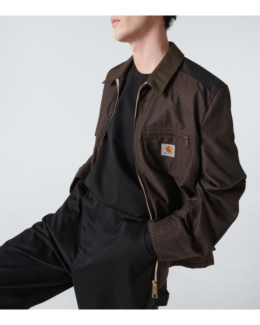 Junya Watanabe Black X Carhartt Striped Jacket for men