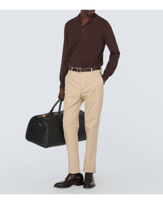 Canali Brown Cotton Pique Polo Shirt for men