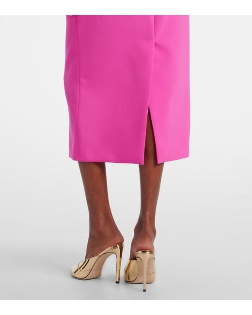 Carolina Herrera Pink Crepe Cocktail Dress
