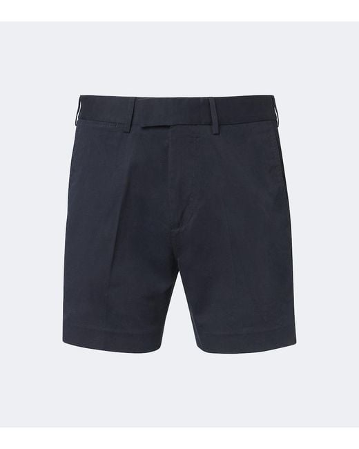 Tom Ford Blue Cotton Twill Shorts for men