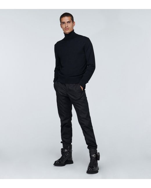 STIVALI ANFIBI POUCHPrada in Tela da Uomo colore Nero - 3% di sconto | Lyst