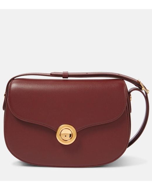 Loro Piana Purple Ghiera Small Leather Crossbody Bag