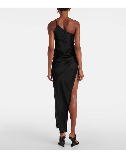 Rick Owens Black Taco One-Shoulder Minidress