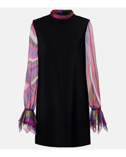Emilio Pucci Black Iride Cady Minidress