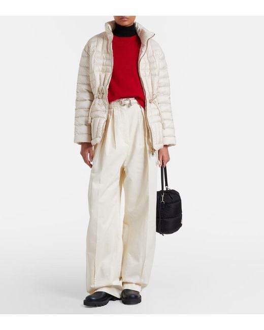 Moncler Natural Antigones Quilted Down Jacket