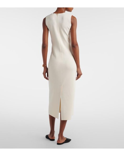 Max Mara White Jersey Maxi Dress