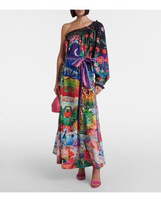 Camilla White One Shoulder Cotton Maxi Dress