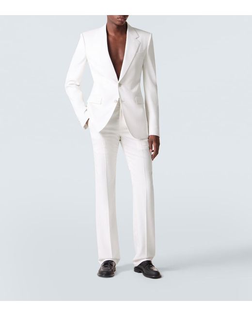 Givenchy White Wool And Mohair Suit Jacket for men