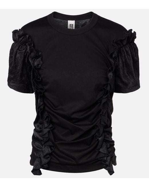 Noir Kei Ninomiya Black Ruffled Cotton Top