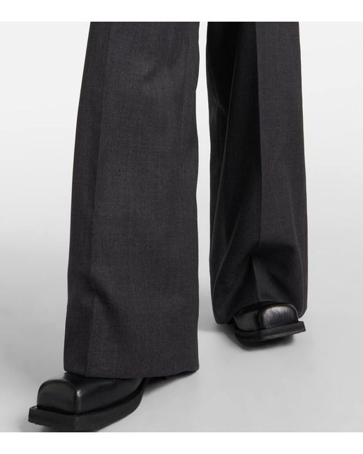 Pantalones anchos con tiro medio Acne de color Gray