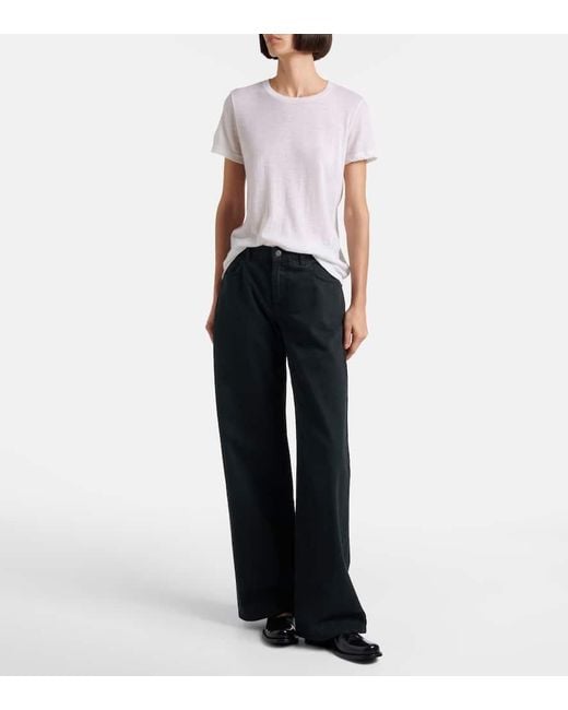 Jeans Eglitta A Gamba Larga E Vita Bassa di The Row in Blue