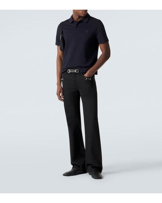 Jeans Flared Horsebit di Gucci in Black da Uomo