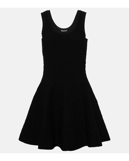 Alaïa Black Croco Mini Dress