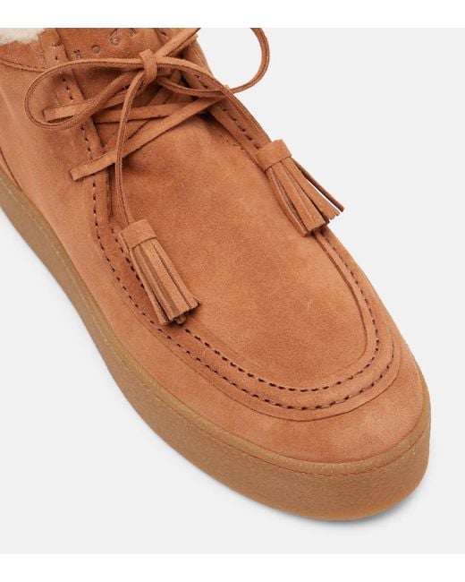 Hogan Brown Plateaustiefel H681 Aus Veloursleder