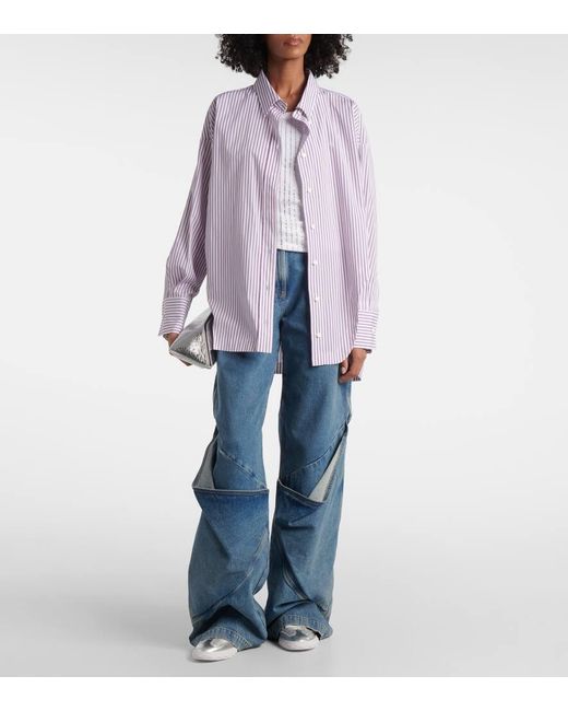 Jimmy Choo White Diamond Light Flex/F Leather-Trimmed Sneakers