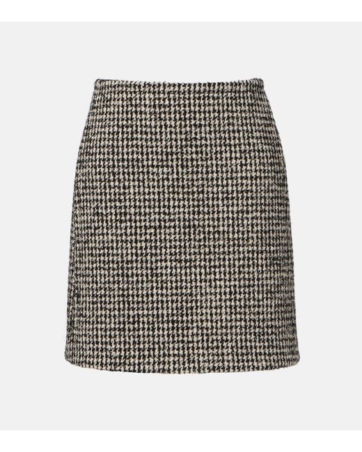 Max Mara Black Houndstooth Miniskirt
