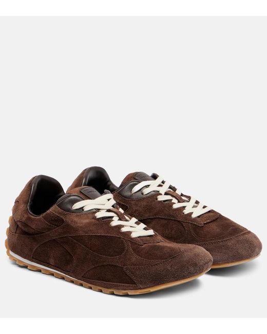 Bottega Veneta Brown Orbit Suede Sneakers