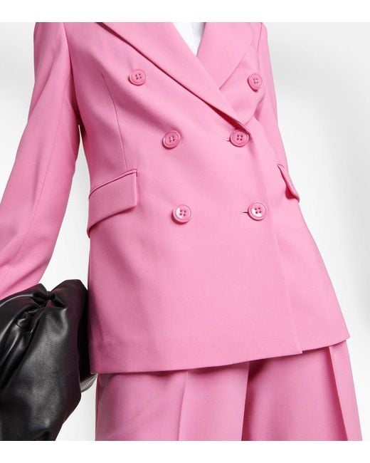 Dorothee Schumacher Pink Striking Lightness Wool-Blend Blazer