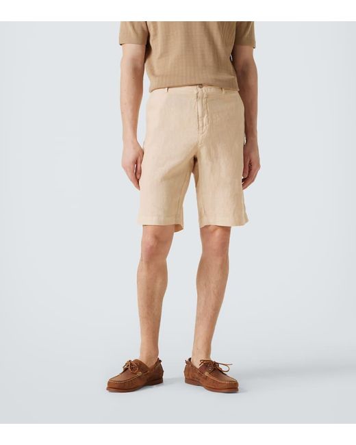 Fedeli Bermuda-Shorts Aus Leinen in Natural für Herren