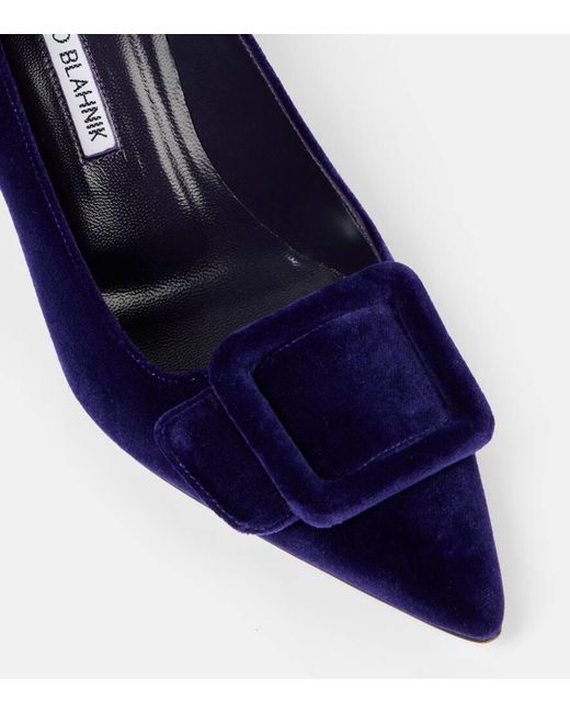 Pumps Maysale 90 di Manolo Blahnik in Blue