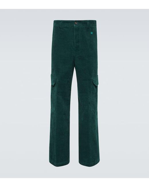 Pantaloni cargo in velluto a coste di Acne in Green da Uomo